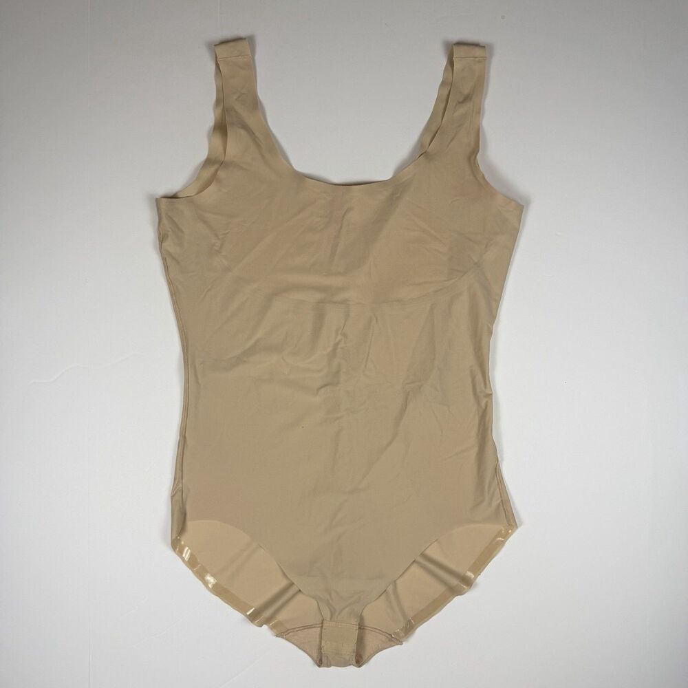 SPANX Nude Seamless Shapewear Bodysuit Tank Thong Smoothing XL